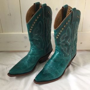 Justin Turquoise Cowboy Boots